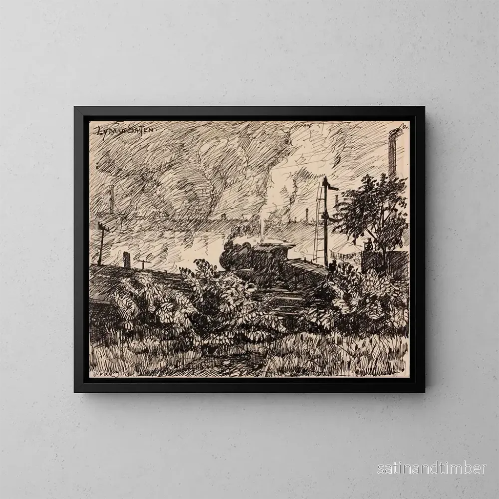 Reproduktion av målningen Le Schuylkill n° 6 - Henry Lyman Saen