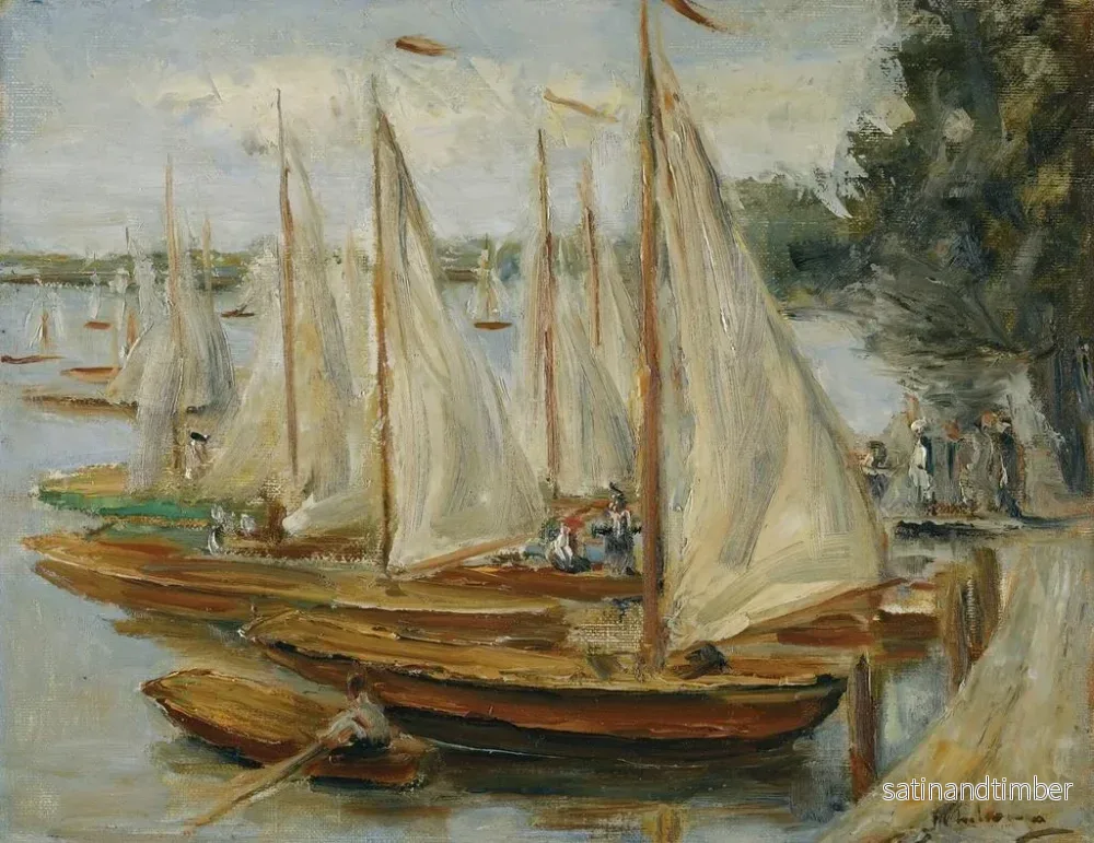 Reproduktion av målningen av segelbåtar på Wannsee-sjön - Max Liebermann - Bild 2