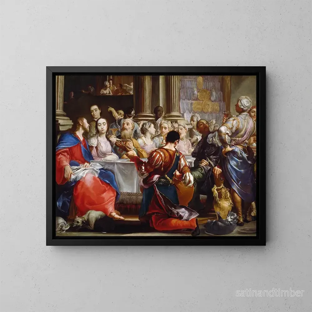 Reproduktion av målningen Les Noces de Cana - Giuseppe Maria Crespi
