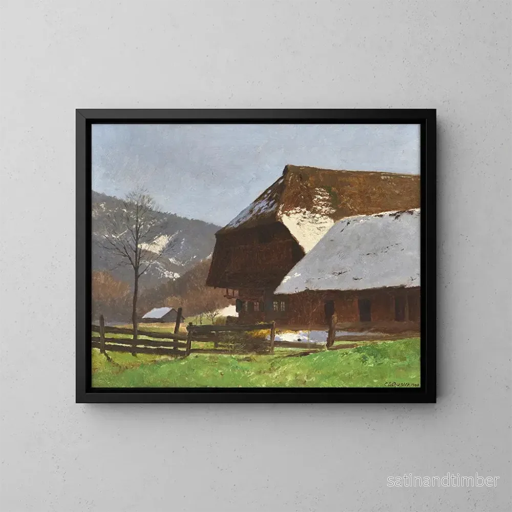 Reproduktion av målningen Idylle de la Forêt-Noire - Karl Schuster