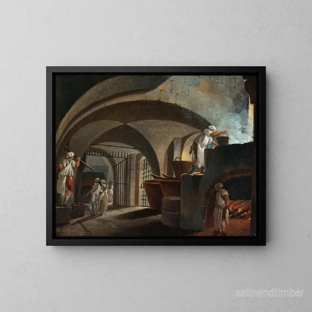 Reproduktion av målningen La fonderie des suifs à l'Hôtel-Dieu - Pierre-Antoine Demachy