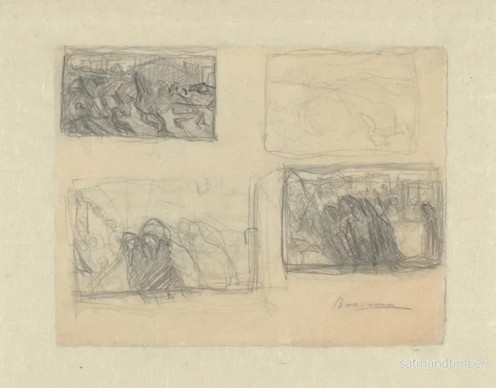 Reproduktion av målningen Studieblad - Umberto Boccioni - Bild 2