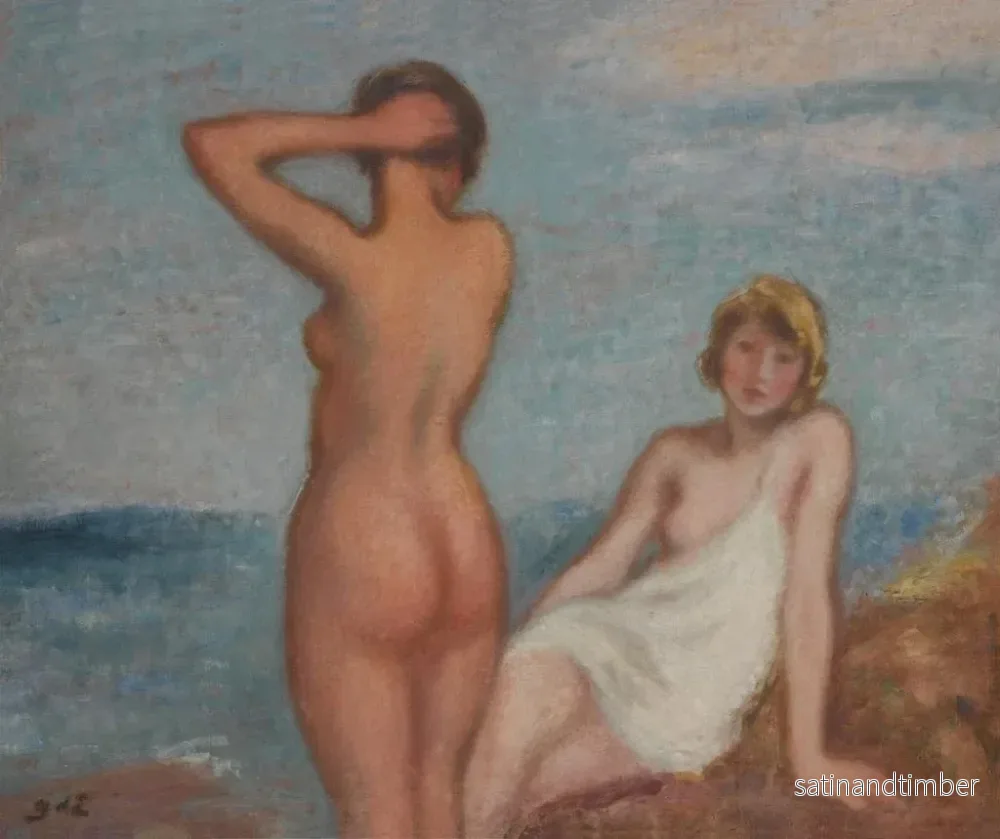 Reproduktion av målningen Les Baigneuses - Georges d'Espagnat - Bild 2