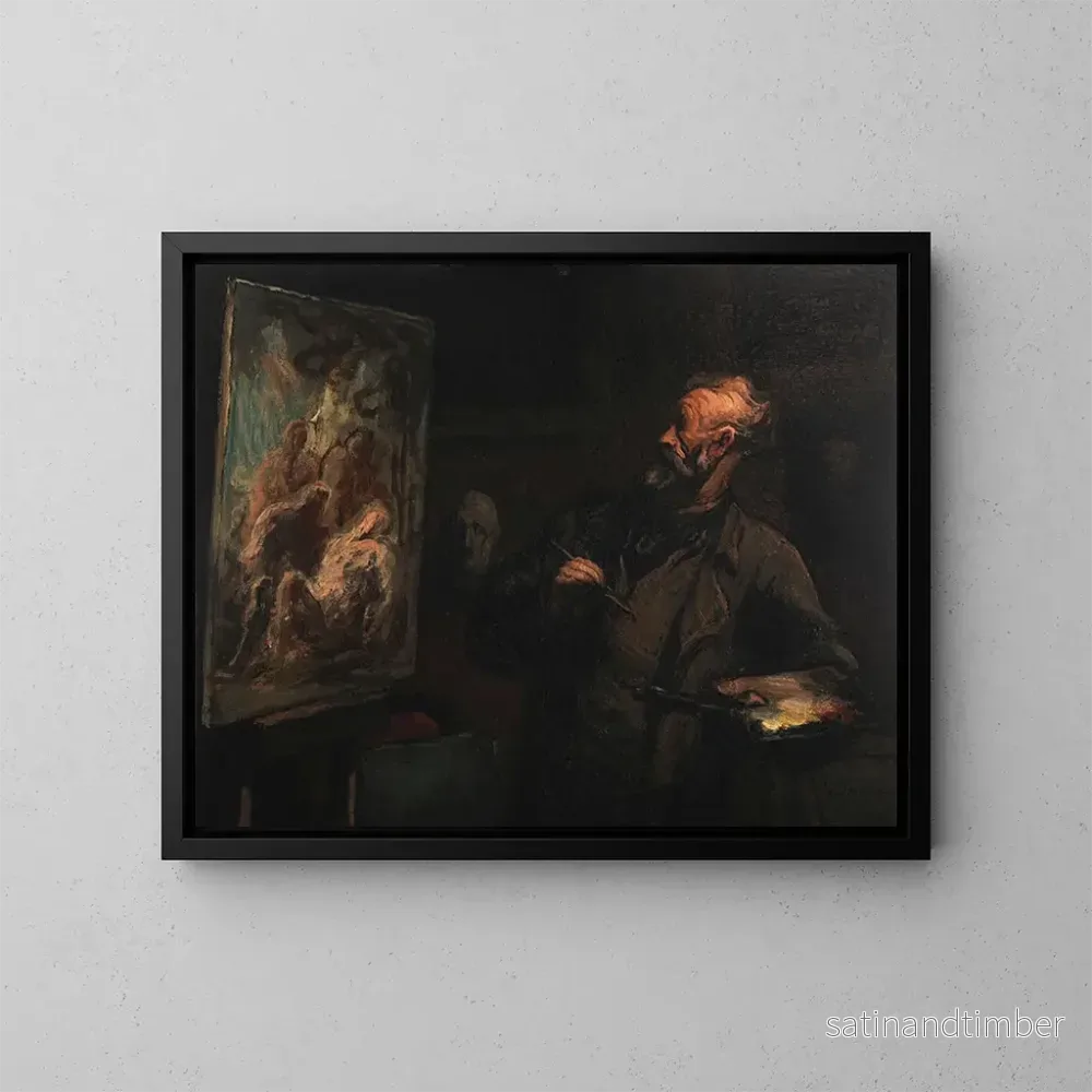 Reproduktion av målningen La mise au tombeau - Honoré Daumier
