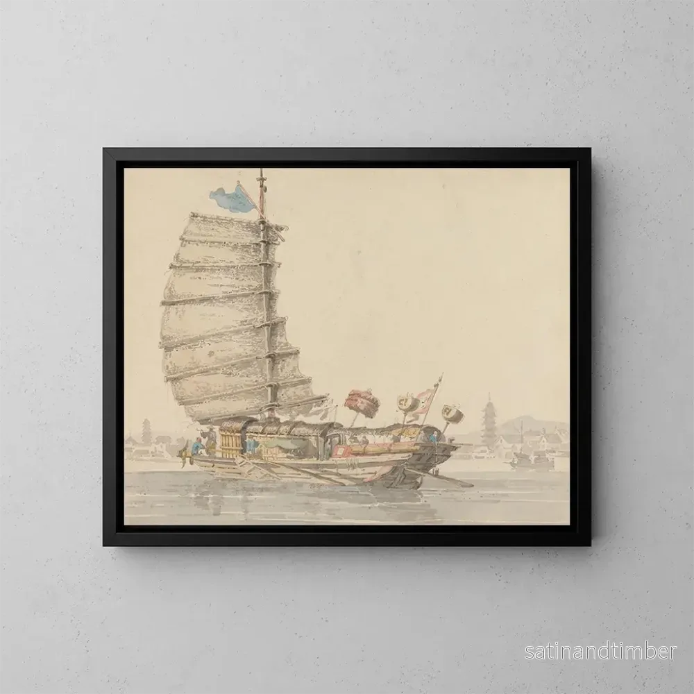 Reproduktion av målningen La barge voyageuse - William Alexander