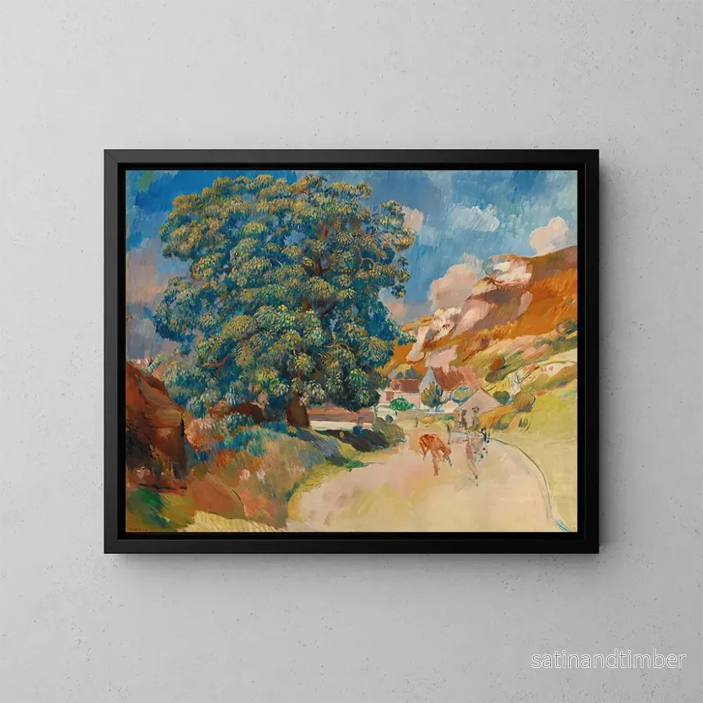 Reproduktion av målningen Le Grand Arbre au Bord de la Route - Pierre-Auguste Renoir