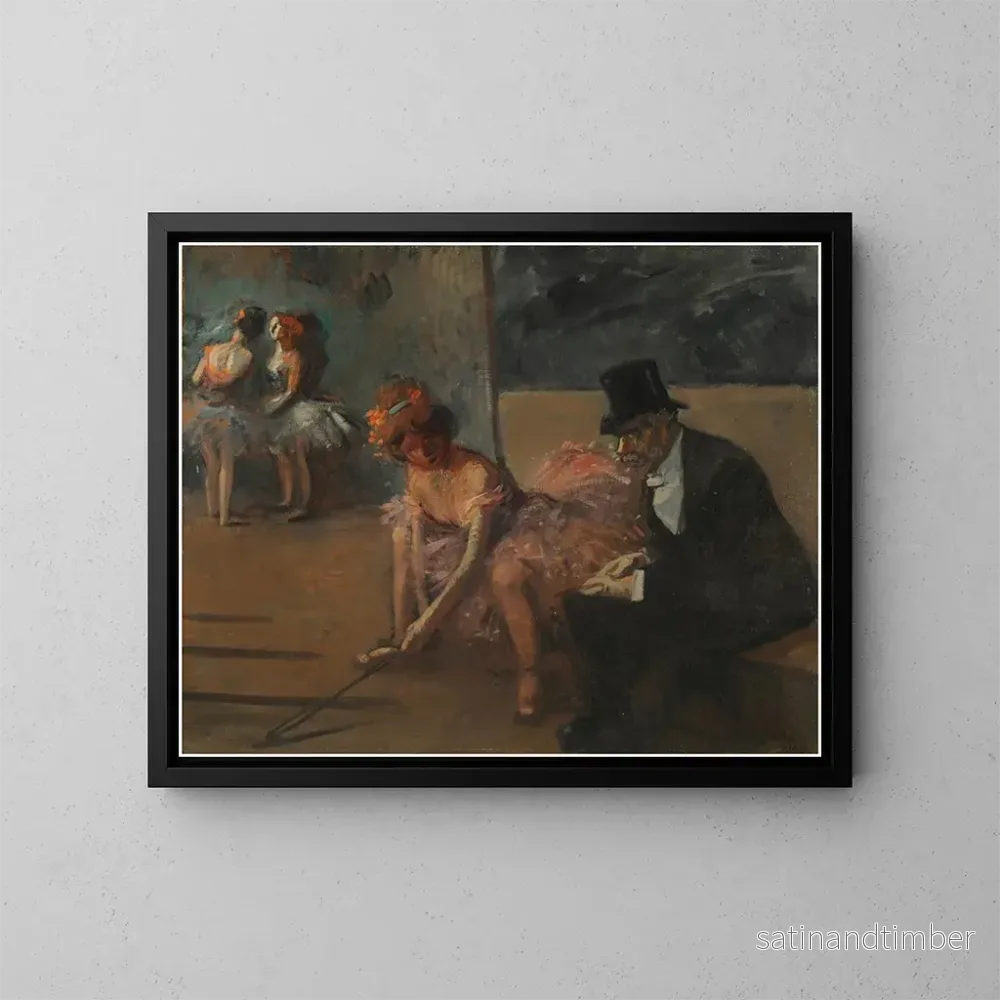 Reproduktion av målningen Danserska och beundrare bakom scenen - Jean-Louis Forain