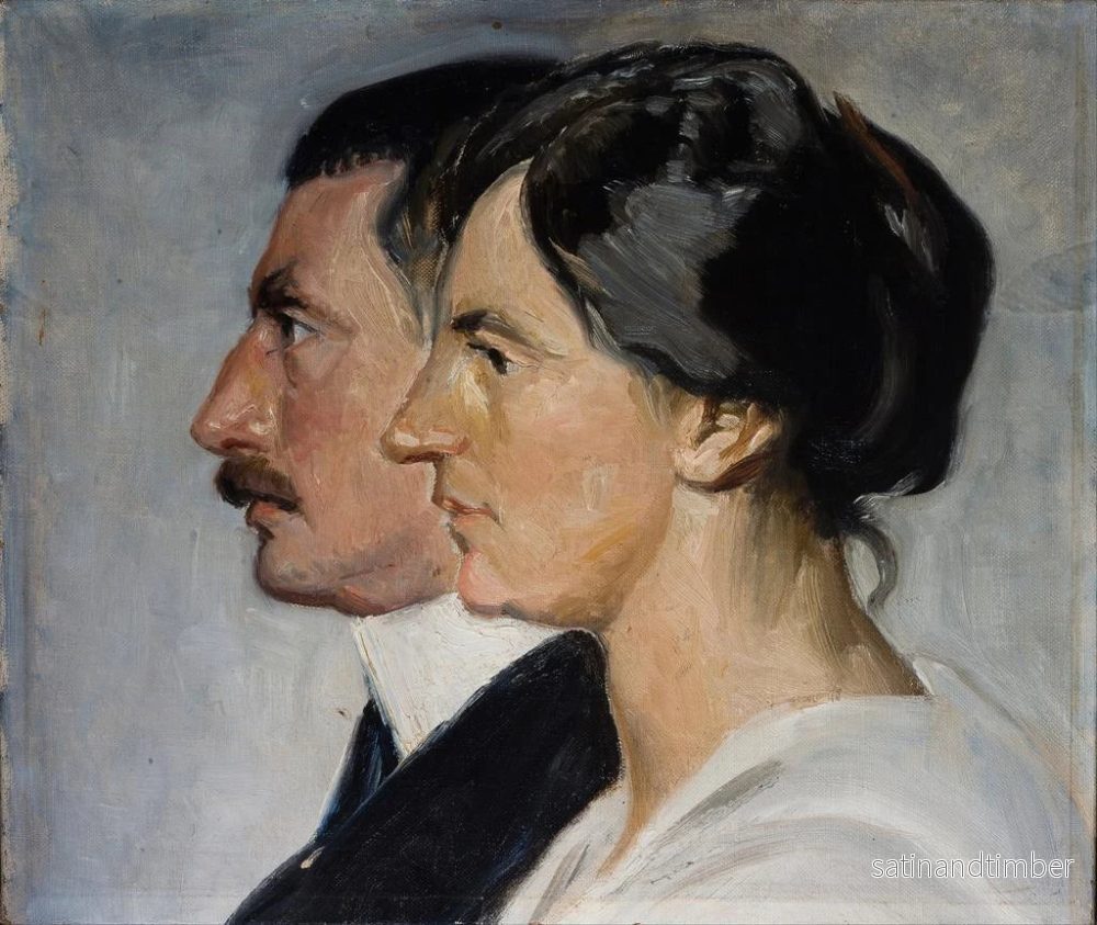 Reproduktion av målningen av kung Christian X och drottning Alexandrine av Danmark - Michael Ancher - Bild 2