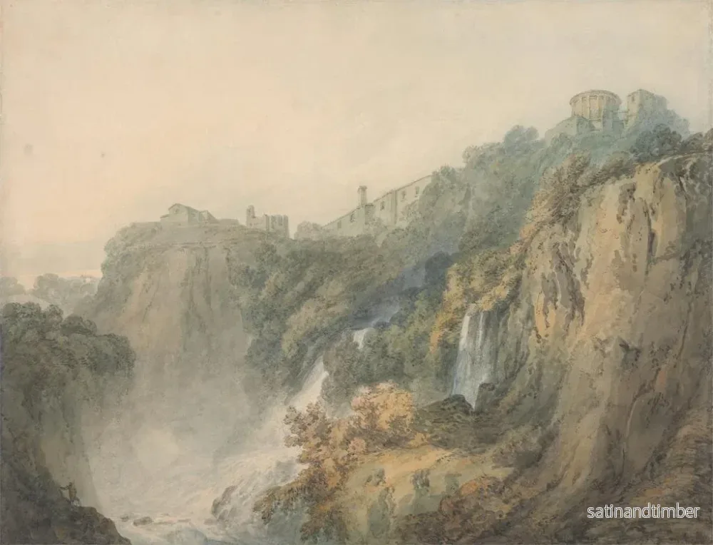 Reproduktion av målningen Tivoli med Sibyllans tempel och vattenfallen - Joseph Mallord William Turner - Bild 2
