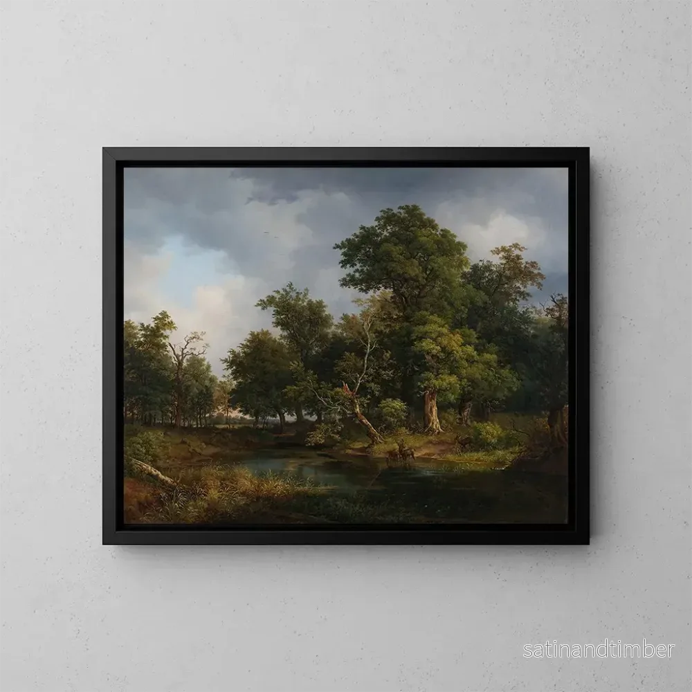 Reproduktion av målningen Landskapsbild av skog - Josef Feid