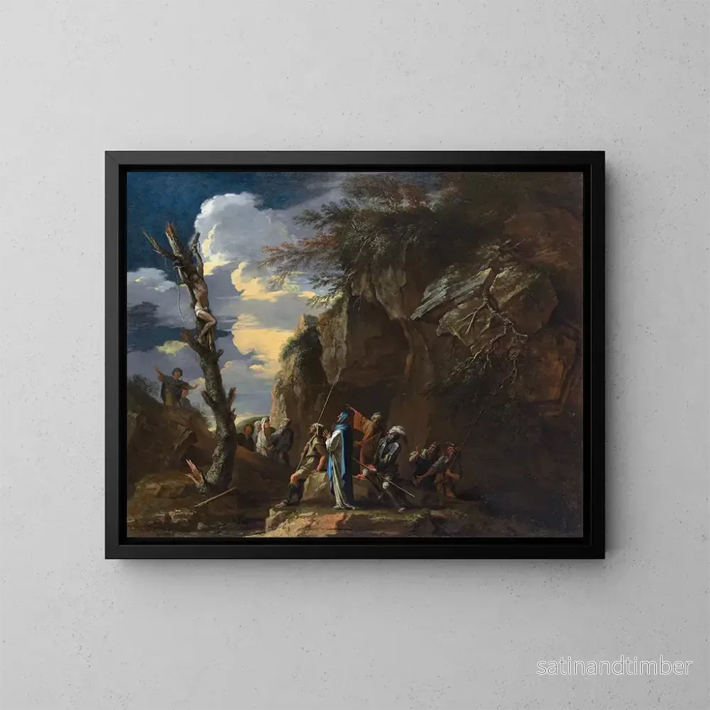Reproduktion av målningen av Polycrate - Salvator Rosa