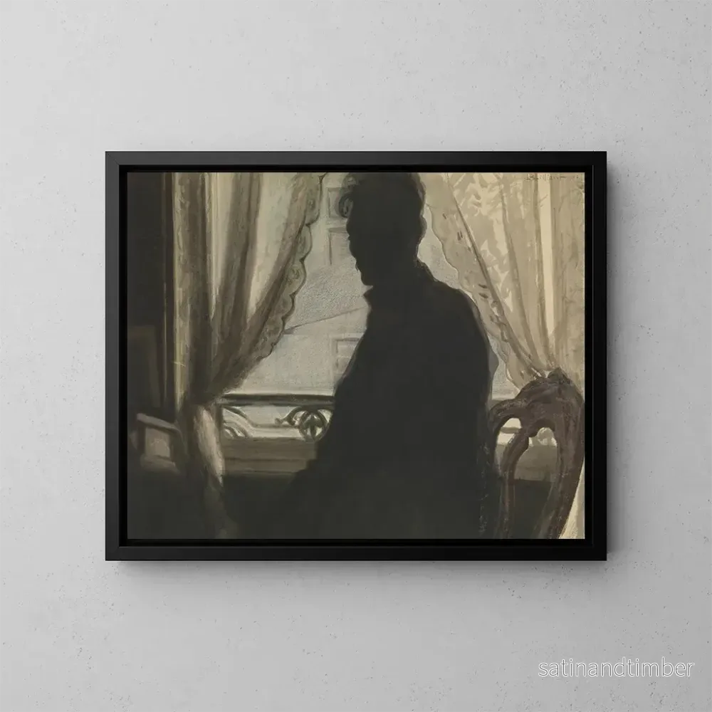 Reproduktion av målningen Silhouette du peintre - Léon Spilliaert