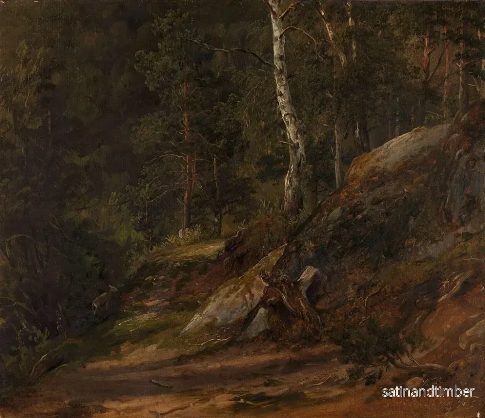 Reproduktion av målningen Studie av Romsdals skog - Thomas Fearnley - Bild 2