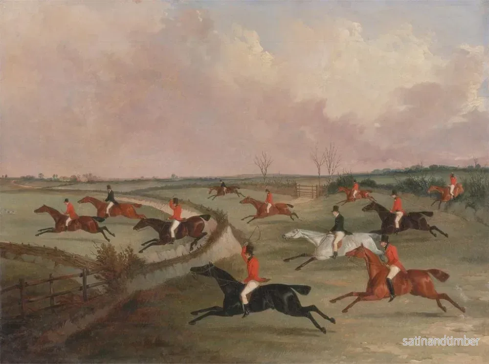 Reproduktion av målningen La chasse au Quorn en pleine course, deuxième chevaux - John Dalby - Bild 2