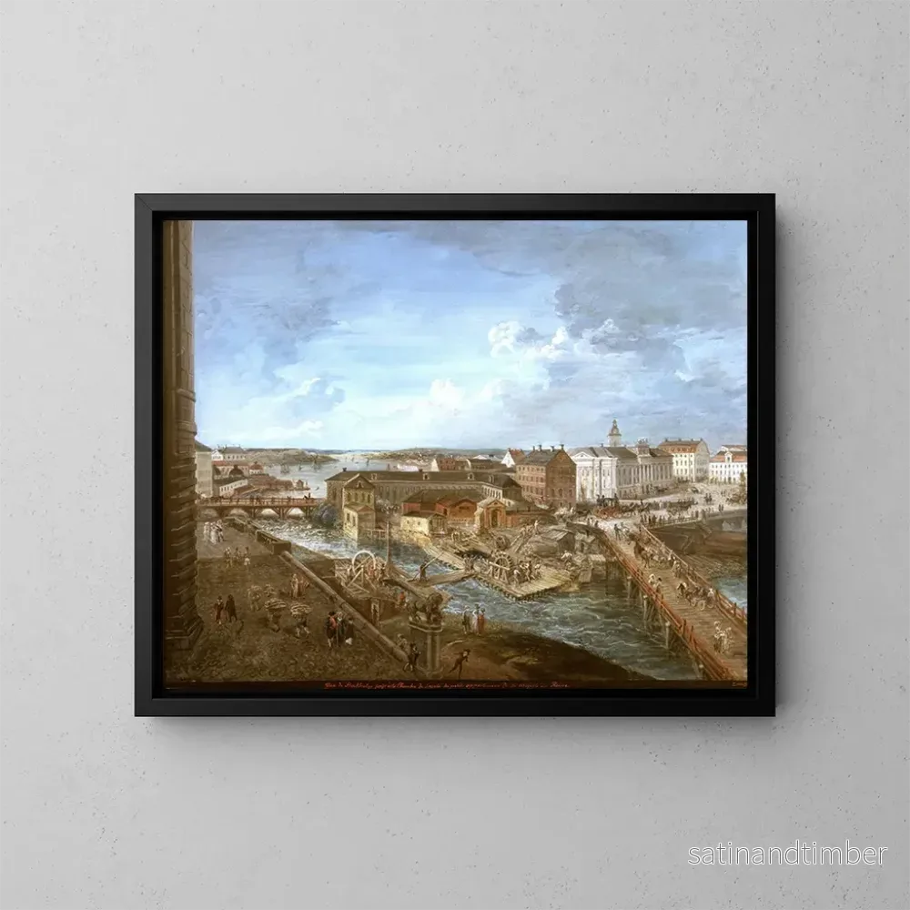 Reproduktion av målningen Vue de Stockholm depuis le château royal – Elias Martin Reproduktion av målningen Vue de Stockholm depuis le château royal – Elias Martin