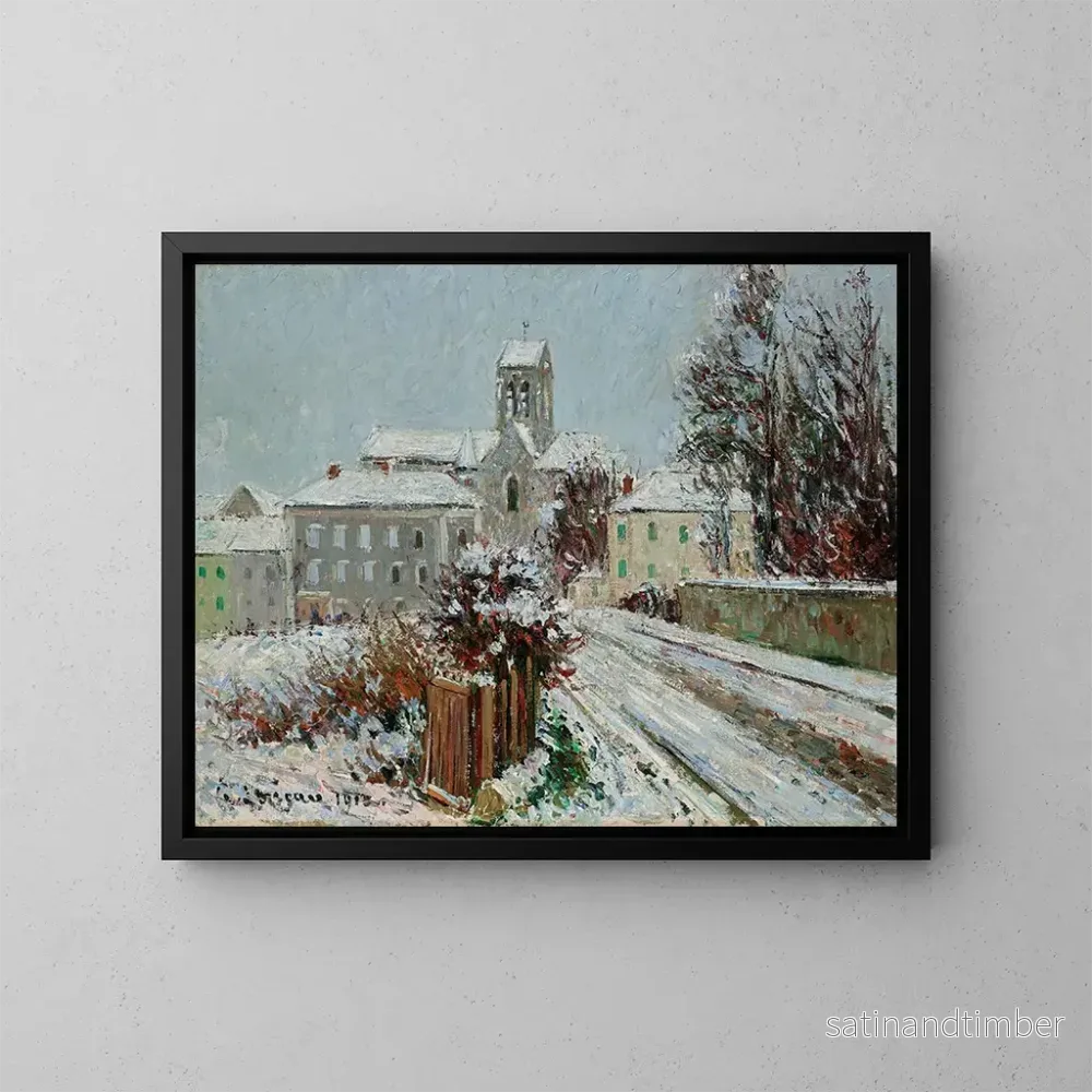 Reproduktion av målningen La neige à Auvers-sur-Oise - Gustave Loiseau