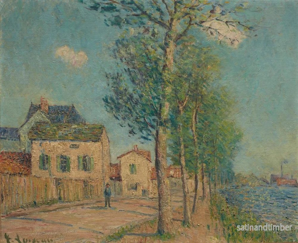 Reproduktion av målningen Le Chemin au bord de la rivière - Gustave Loiseau - Bild 2