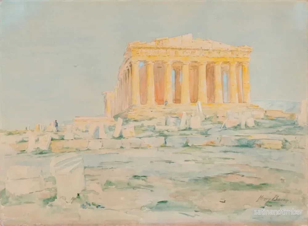 Reproduktion av målningen av västfasaden av Parthenon - Henry Bacon - Bild 2