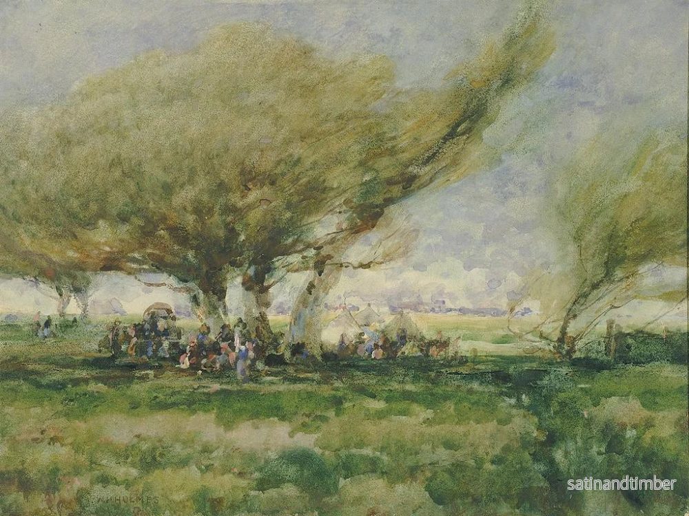 Reproduktion av målningen En romsk lägerplats - William Henry Holmes - Bild 2