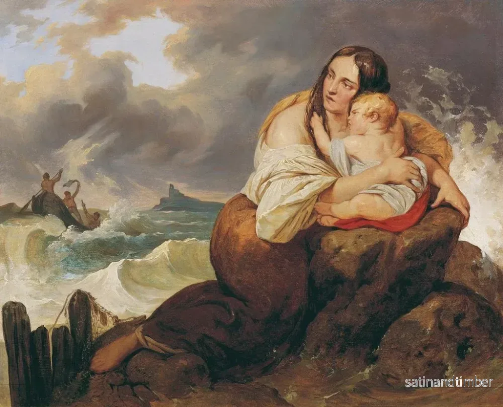 Reproduktion av målningen Le naufragé - Josef Danhauser - Bild 2