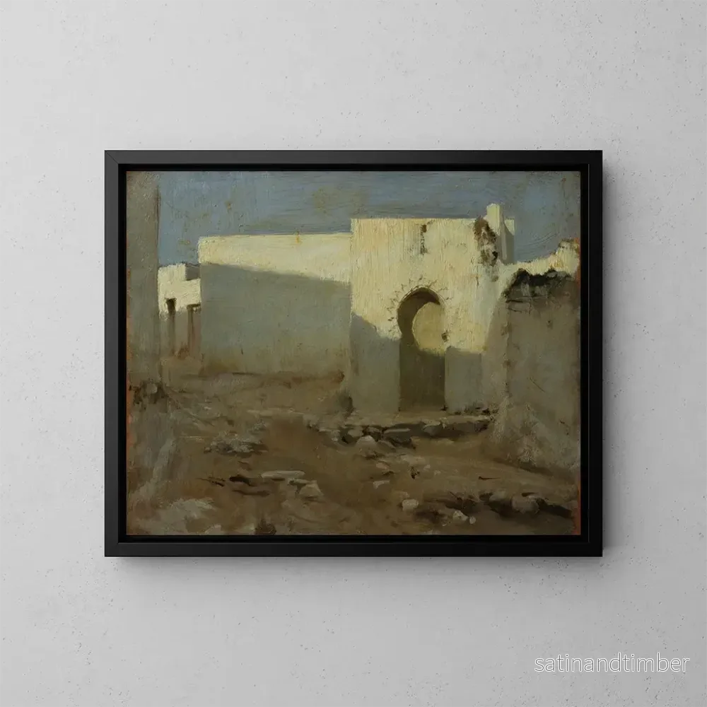 Reproduktion av målningen av moriska byggnader i solen - John Singer Sargent