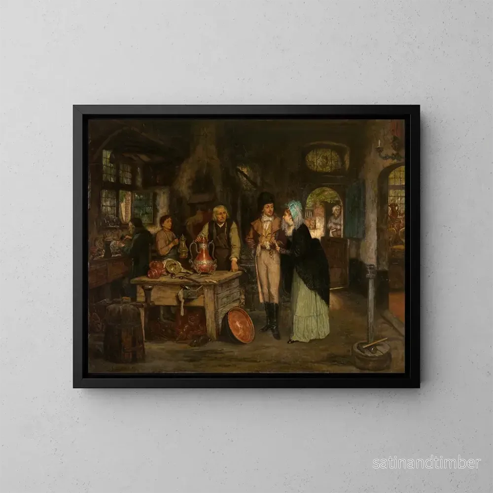 Reproduktion av målningen L'atelier de Geert de Winter - Willem Linnig