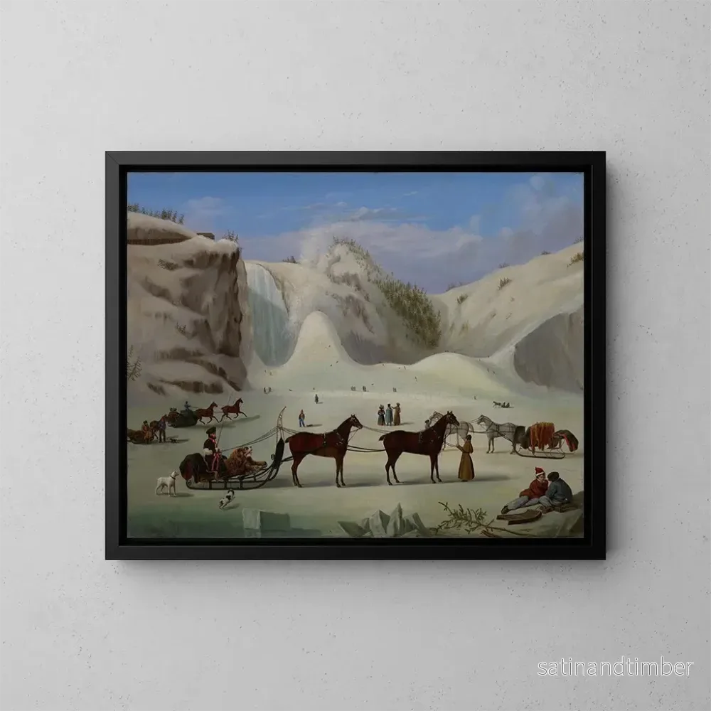 Reproduktion av målningen Le cône de glace des chutes Montmorency, Québec - Robert Clow Todd