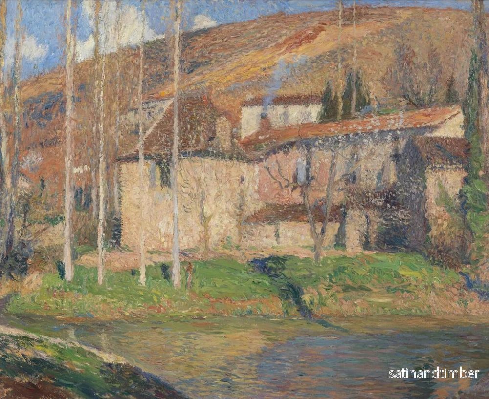 Reproduktion av målningen Vue de Labastide-du-Vert, Midi-Pyrénées - Henri Martin - Bild 2