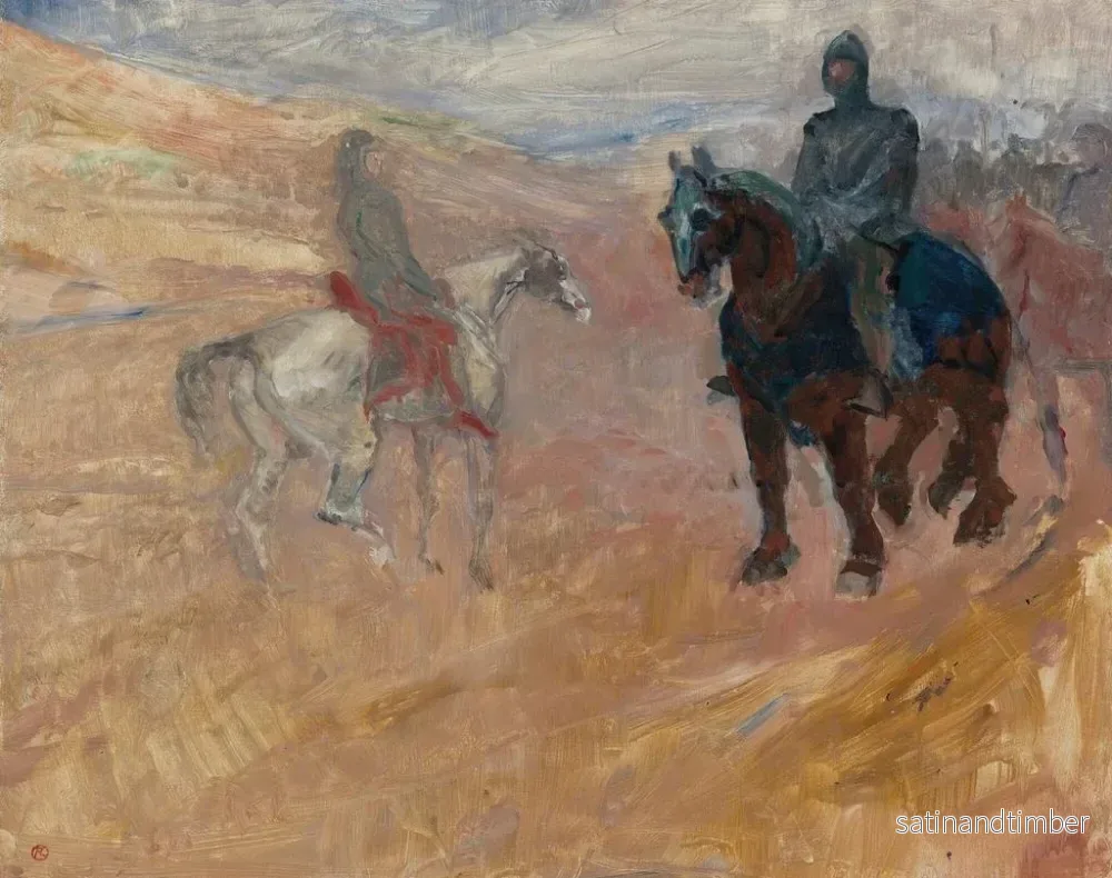 Reproduktion av målningen av två riddare i rustning - Henri de Toulouse-Lautrec - Bild 2