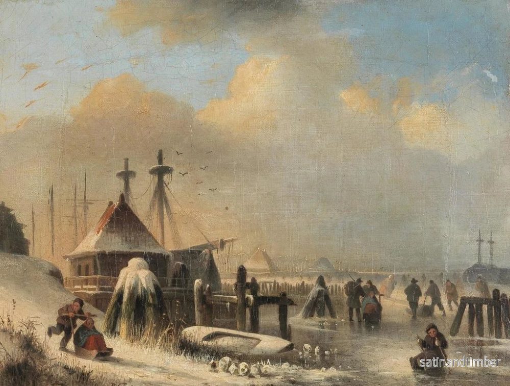 Reproduktion av målningen Plaisirs de patinage - Monogrammiste JG - Bild 2