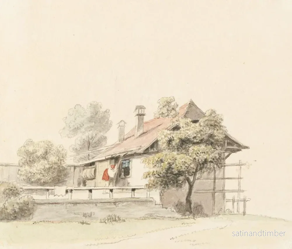 Reproduktion av målningen av Bernskt bondgårdslandskap - Johann Ludwig Aberli - Bild 2