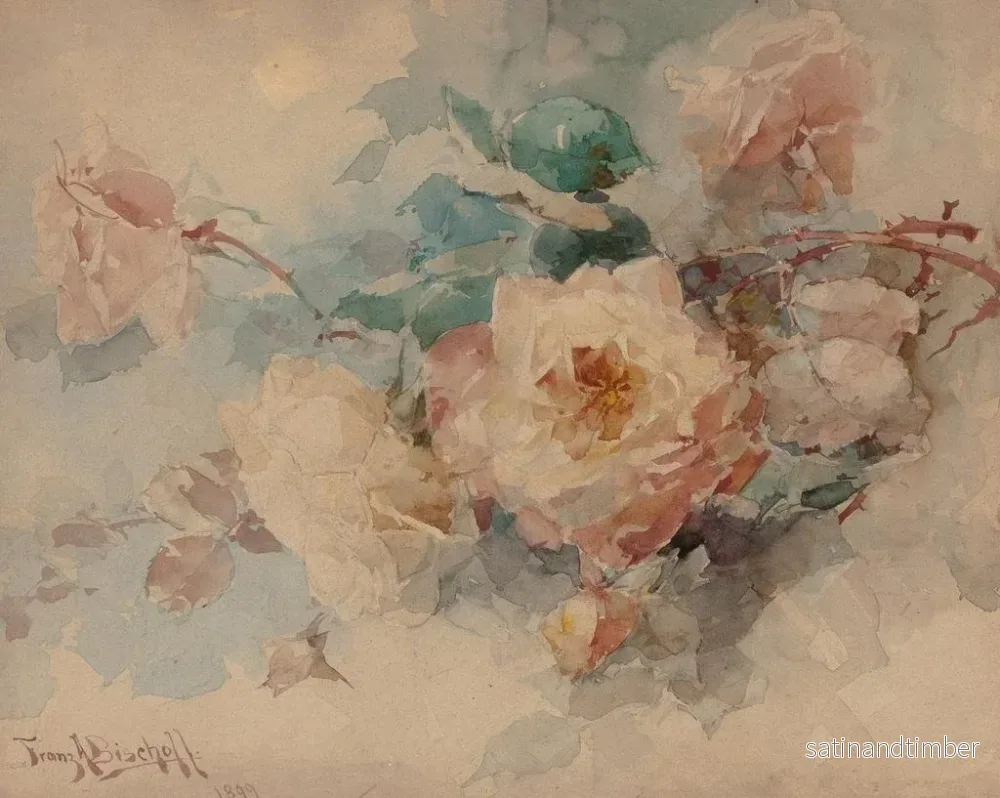 Reproduktion av målningen Bouquet de roses - Franz Bischoff - Bild 2