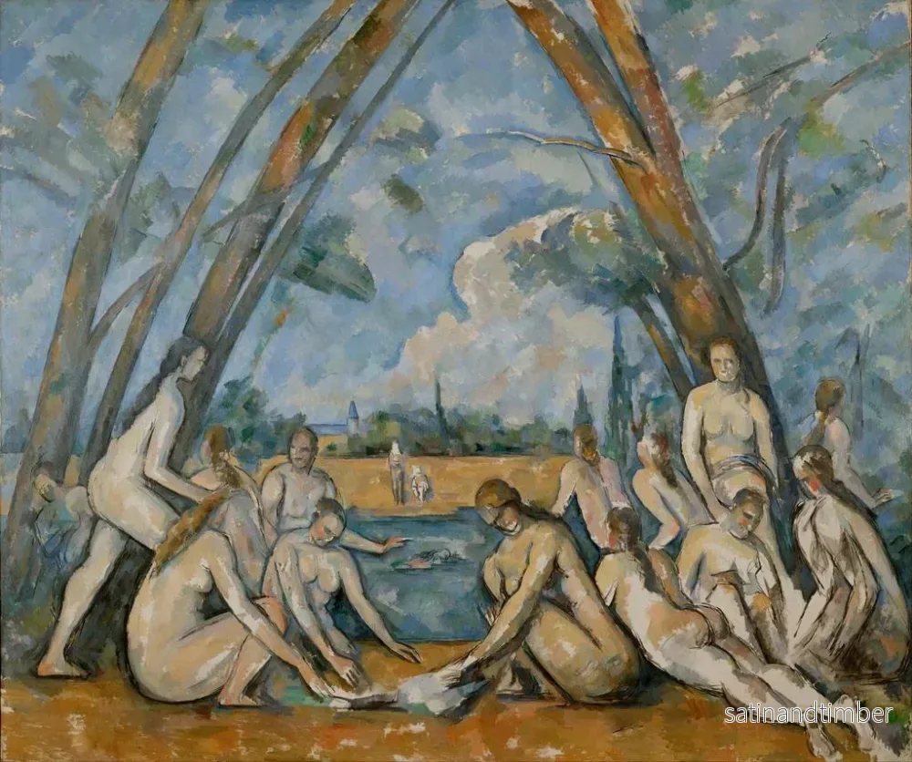 Reproduktion av målningen Les Grandes Baigneuses - Paul Cézanne - Bild 2