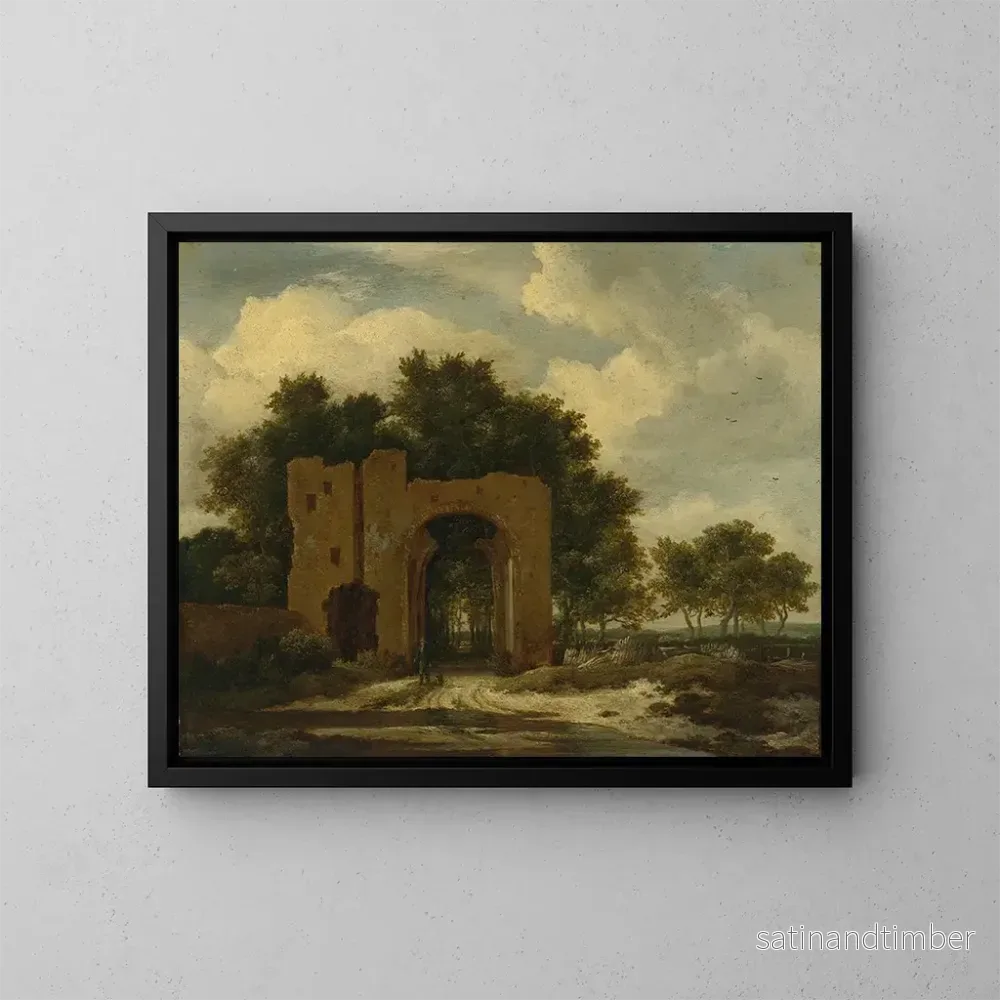 Reproduktion av målningen En ruin av en slottsport, kanske bågen av Huis Ter Kleef – Jacob van Ruisdael Reproduktion av målningen En ruin av en slottsport, kanske bågen av Huis Ter Kleef – Jacob van Ruisdael