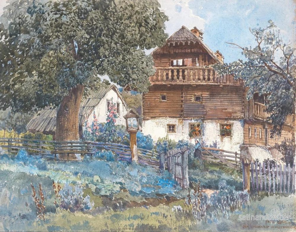 Reproduktion av målningen Le Lindenhof à Allerheiligen dans le Mühlkreis - Fritz Lach - Bild 2