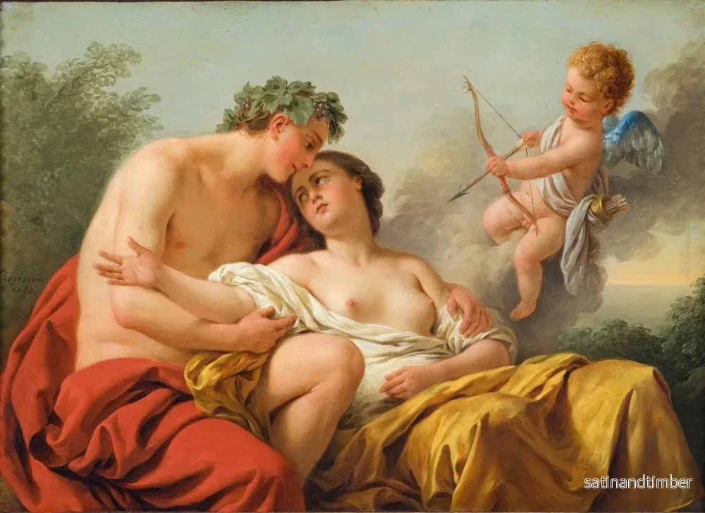 Reproduktion av målningen Bacchus och Ariane - Louis-Jean-François Lagrenée - Bild 2
