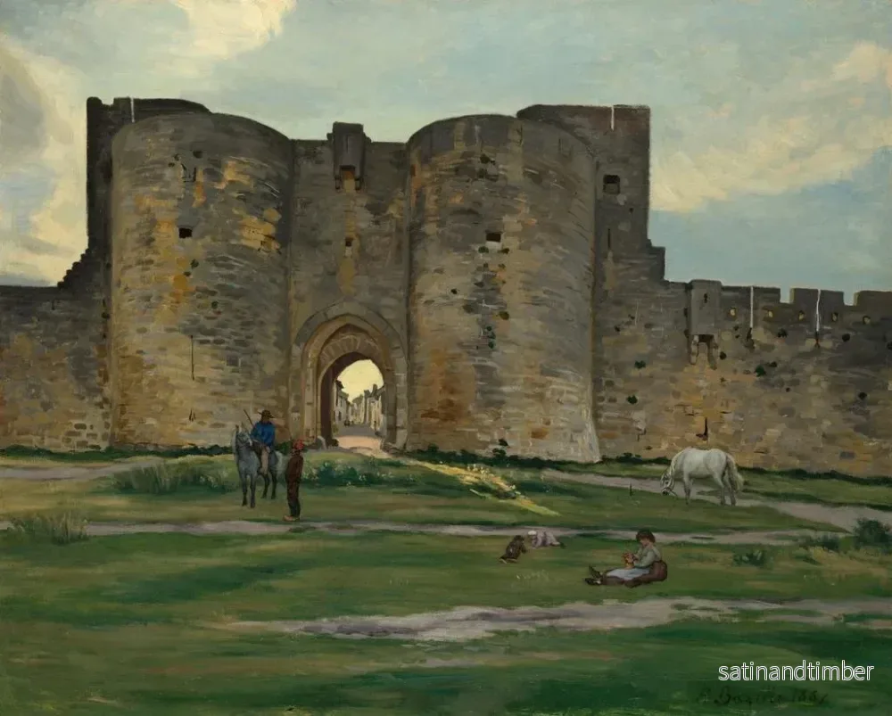 Reproduktion av målningen av Porte de la Reine i Aigues-Mortes - Frédéric Bazille - Bild 2