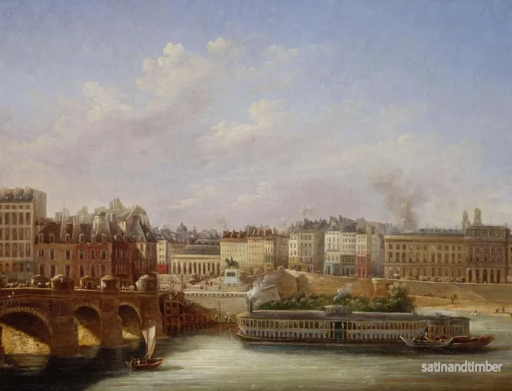 Reproduktion av målningen Le Pont Neuf et le quai de Conti - Paul Mallard - Bild 2