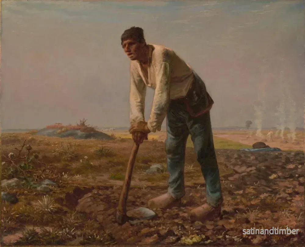Reproduktion av målningen av Man med hacka - Jean-François Millet - Bild 2