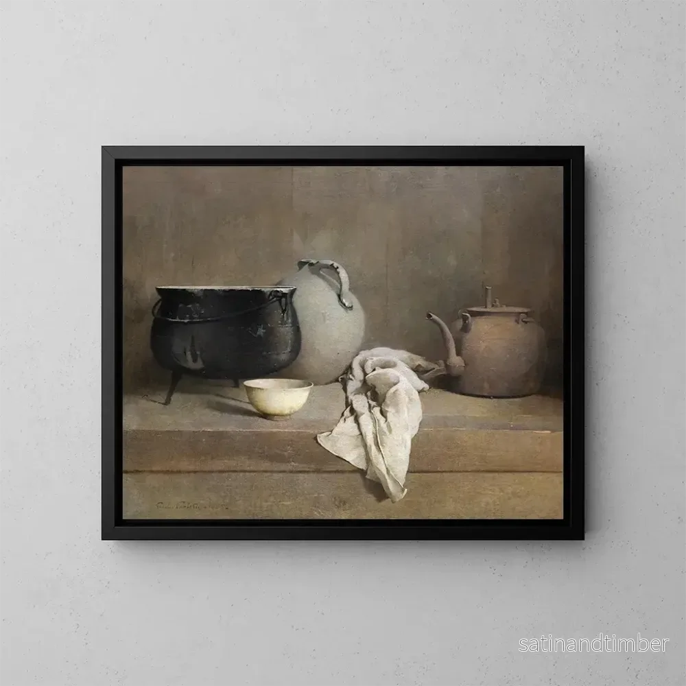Reproduktion av målningen Studie i grått - Emil Carlsen
