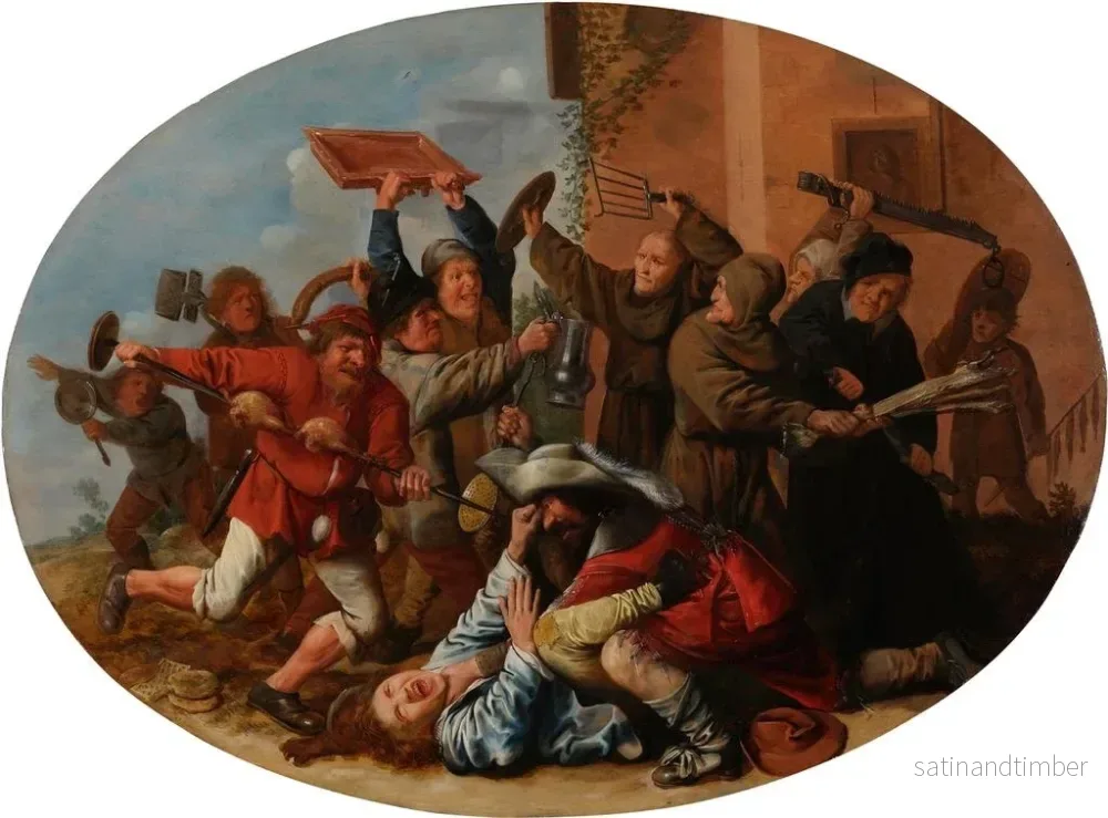 Reproduktion av målningen Bataille entre le Carnaval et le Carême - Jan Miense Molenaer - Bild 2