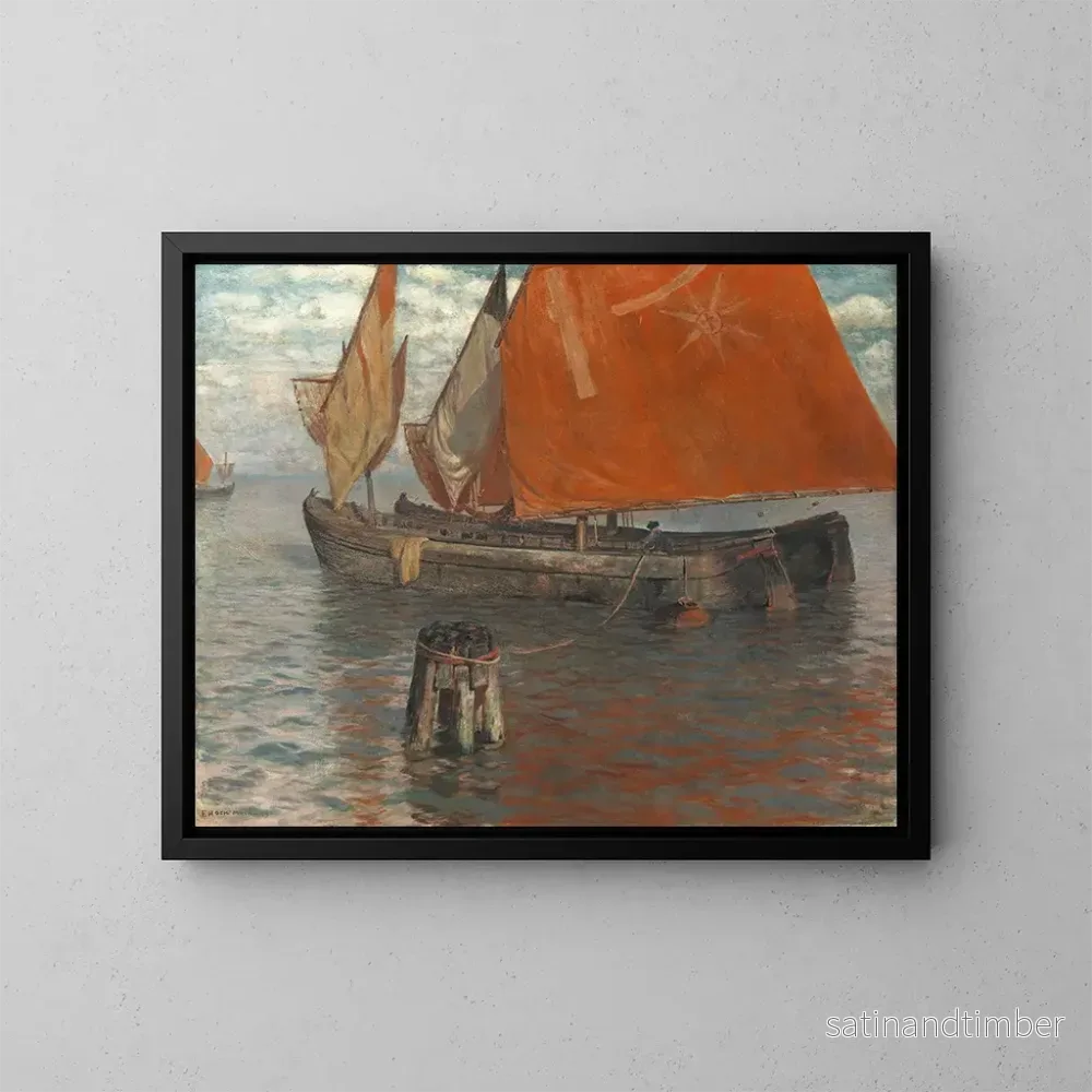 Reproduktion av målningen Bateaux de pêche – Franz Xaver Hoch Reproduktion av målningen Bateaux de pêche – Franz Xaver Hoch