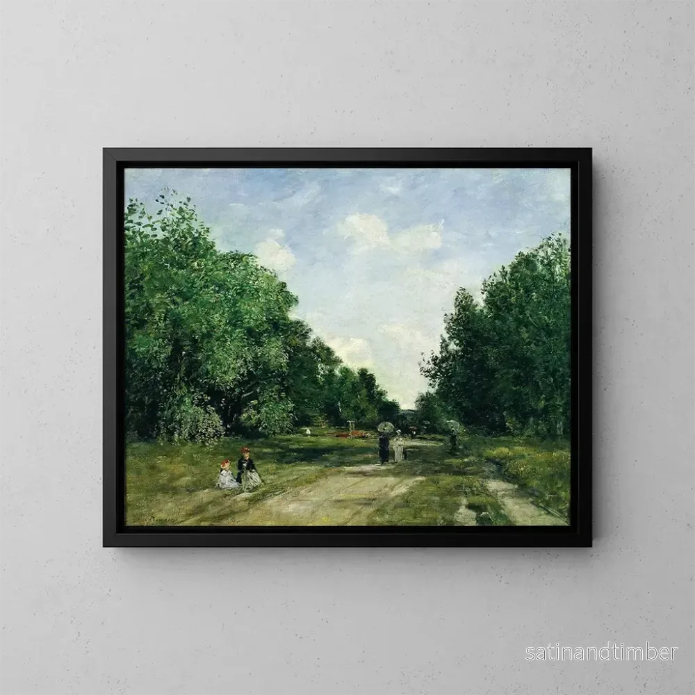 Reproduktion av målningen Parc Cordier à Trouville - Eugène Boudin