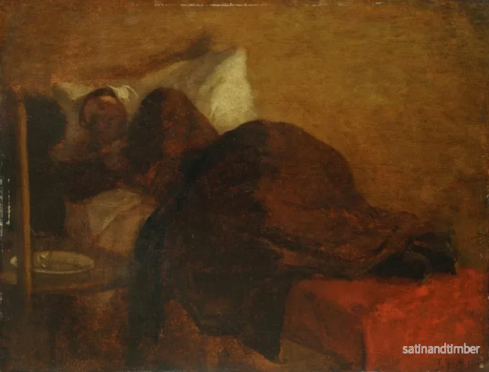 Reproduktion av målningen av konstnärens kvinna - Jean-François Millet - Bild 2