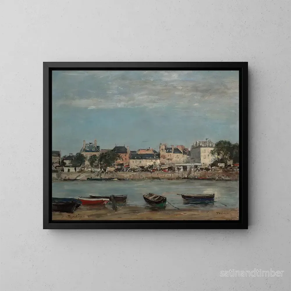Reproduktion av målningen Le Port de Trouville – Eugène Boudin Reproduktion av målningen Le Port de Trouville – Eugène Boudin