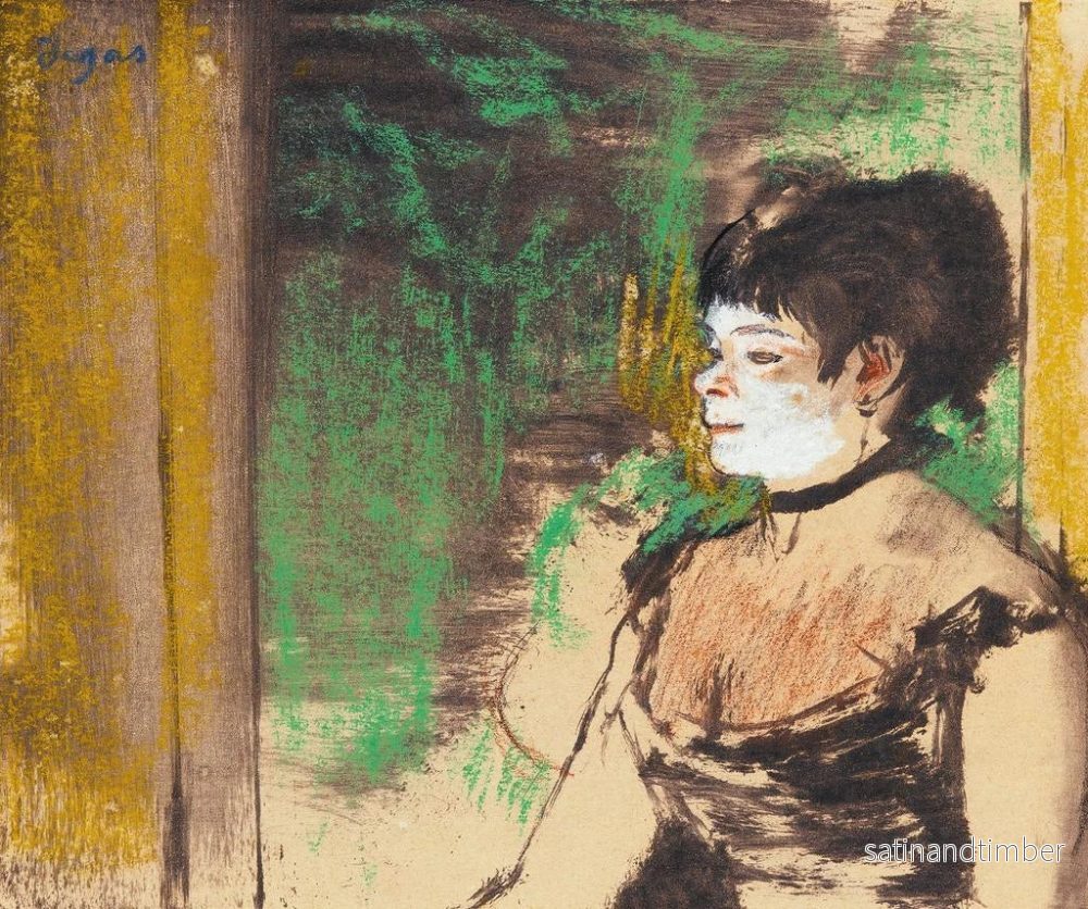 Reproduktion av målningen Kafé-sångerska - Edgar Degas - Bild 2