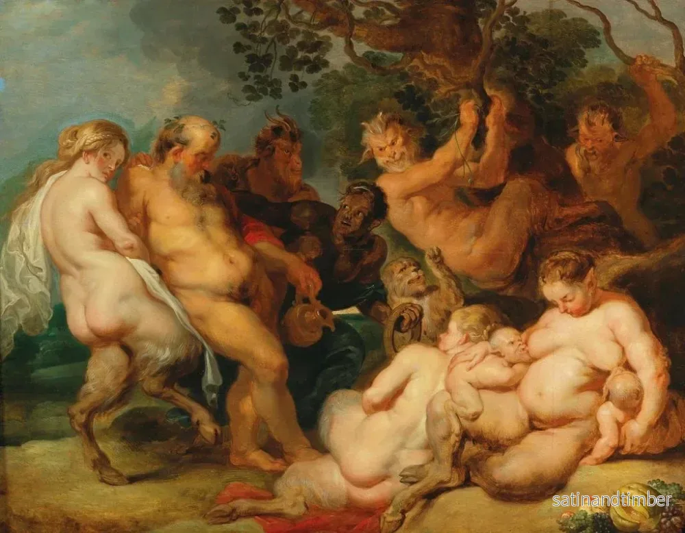 Reproduktion av målningen Le Silène ivre - Ecole de Peter Paul Rubens - Bild 2