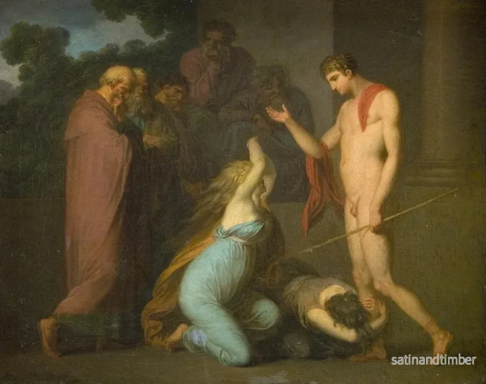 Reproduktion av målningen Ismène och Antigone vädjar till Theseus - Nicolai Abildgaard - Bild 2