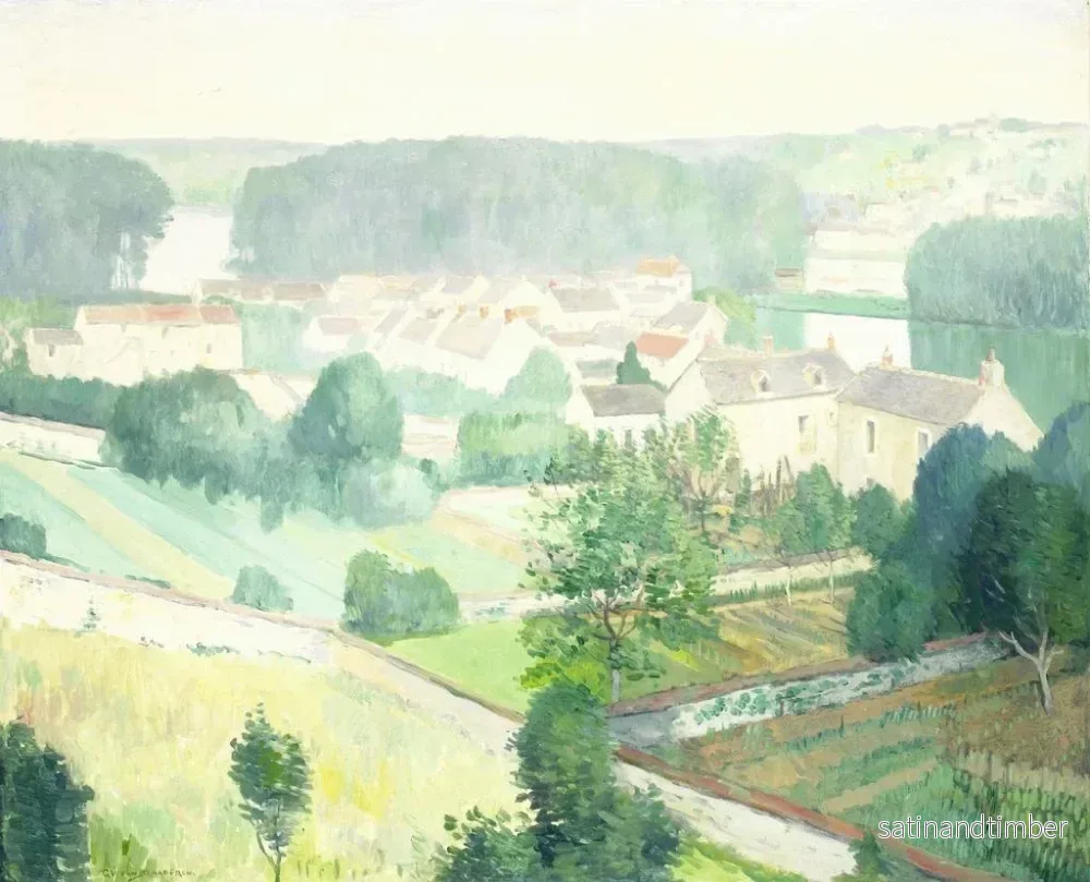Reproduktion av målningen Le village de Sannois - Gerrit van Blaaderen - Bild 2