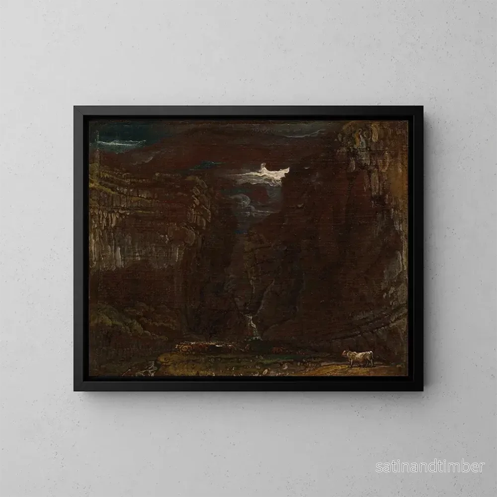 Reproduktion av målningen Esquisse för Gordale Scar - James Ward
